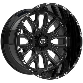TIS Wheels | 560 20x10.0 ET-25 - Gloss Black - Milled Edge