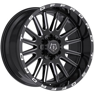 TIS Wheels | 567 20x10.0 ET-25 - Gloss Black - Milled Edge