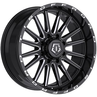 TIS Wheels | 567 20x10.0 ET-25 - Gloss Black - Milled Edge