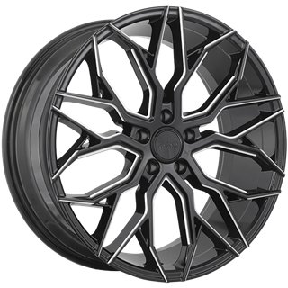 720 Luxury | LX6 20x8.5 ET35 - Gloss Black - Milled Edge