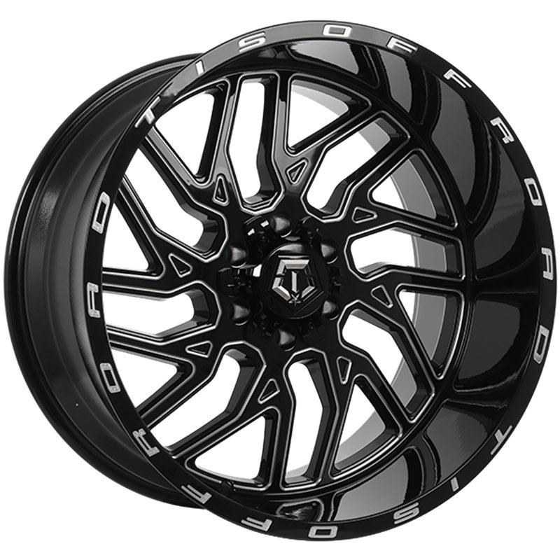 TIS Wheels | 544 20x9.0 ET0 - Gloss Black - Milled Edge