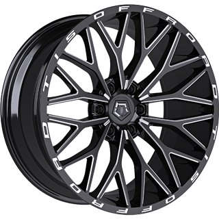 TIS Wheels | 566 20x9.0 ET18 - Gloss Black - Milled Edge