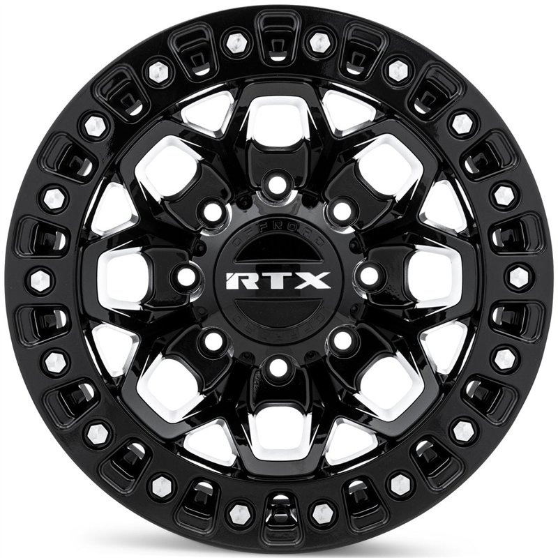 RTX | Zion 17x9.0 ET-15 - Gloss Black Milled Rivet