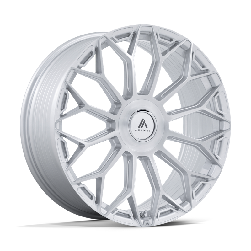 Asanti Black | AB051 ENVOY 24x10 ET35 - GLOSS SILVER W/ BRUSHED FACE