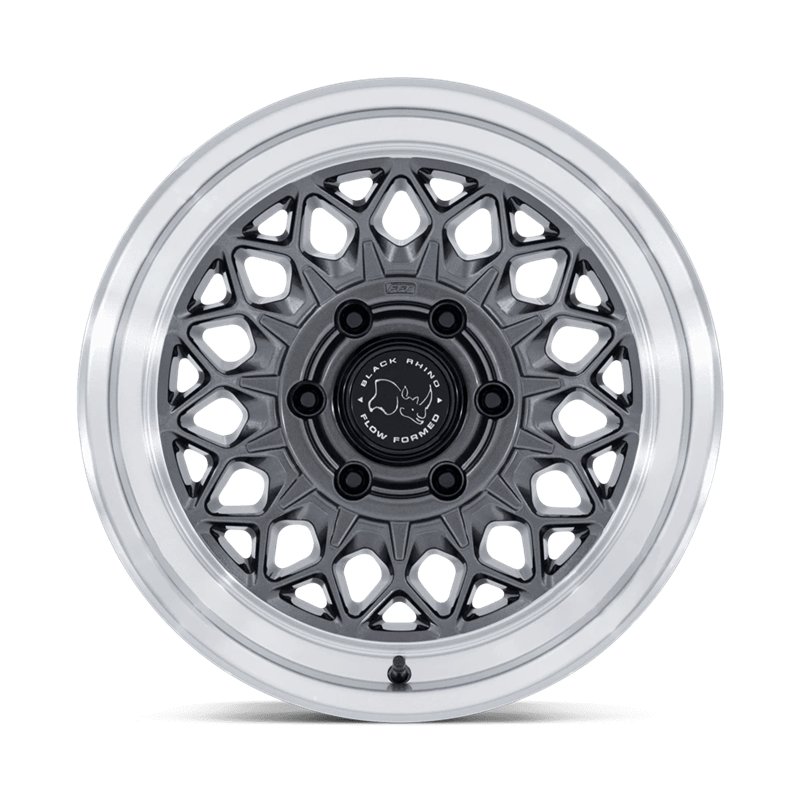 Black Rhino Hard Alloys | BR034 GRAZ 17x8.5 ET0 - GLOSS GUNMETAL W/ MACHINED LIP