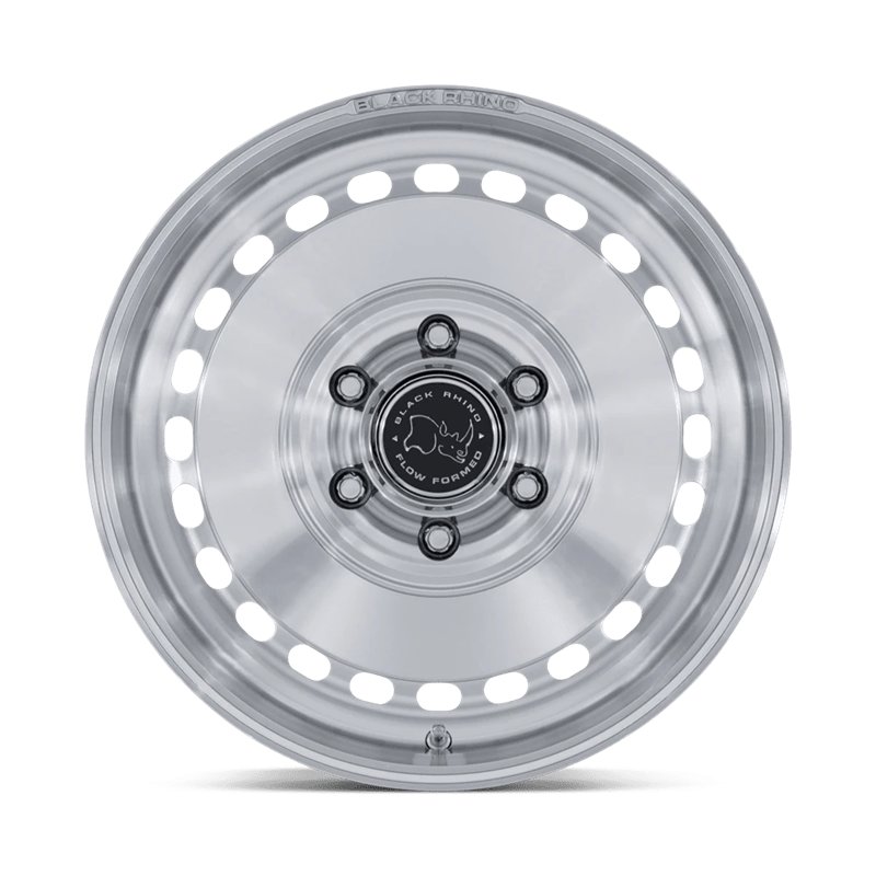 Black Rhino Hard Alloys | BR036 BASIN 17x8.5 ET0 - GLOSS SILVER W/ MACHINED FACE