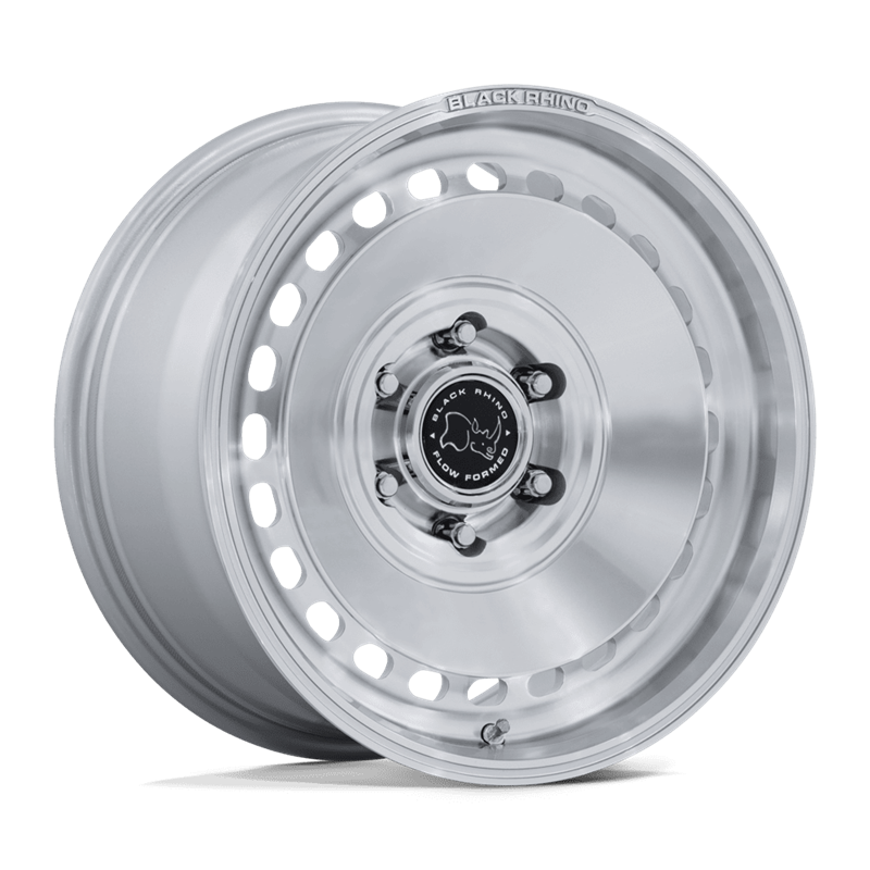 Black Rhino Hard Alloys | BR036 BASIN 17x8.5 ET0 - GLOSS SILVER W/ MACHINED FACE