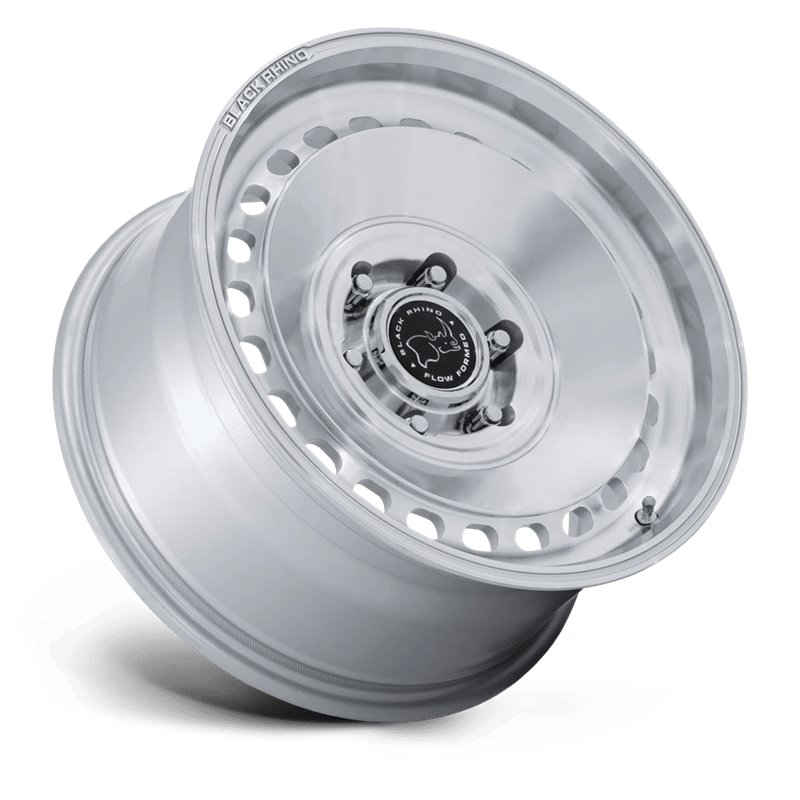 Black Rhino Hard Alloys | BR036 BASIN 17x8.5 ET0 - GLOSS SILVER W/ MACHINED FACE