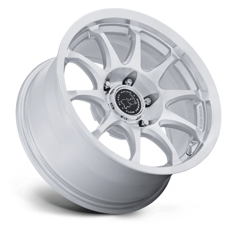 Black Rhino Hard Alloys | BR038 RONIN 17x8.5 ET0 - GLOSS SILVER W/ MACHINED FACE