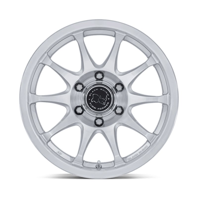 Black Rhino Hard Alloys | BR038 RONIN 17x8.5 ET25 - GLOSS SILVER W/ MACHINED FACE