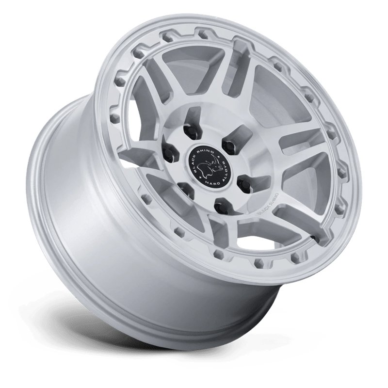 Black Rhino Hard Alloys | BR039 VANGUARD 20x9 ET15 - GLOSS SILVER W/ MACHINED FACE