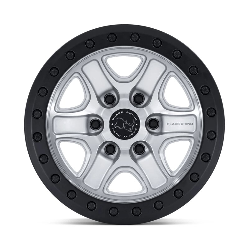 Black Rhino Hard Alloys | BR200 ECHO TRAIL LOCK BEADLOCK 18x9 ET12 - HYPER SILVER W/ MACHINED FACE