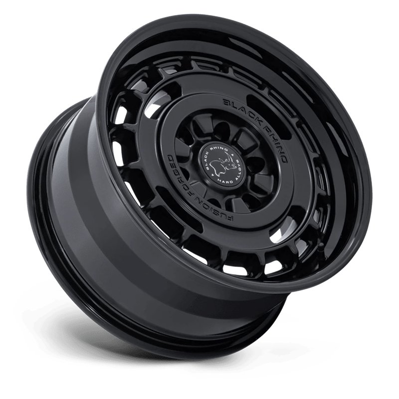 Black Rhino Hard Alloys | BR600 VAGABOND 17x8.5 ET0 - MATTE BLACK W/ GLOSS BLACK LIP