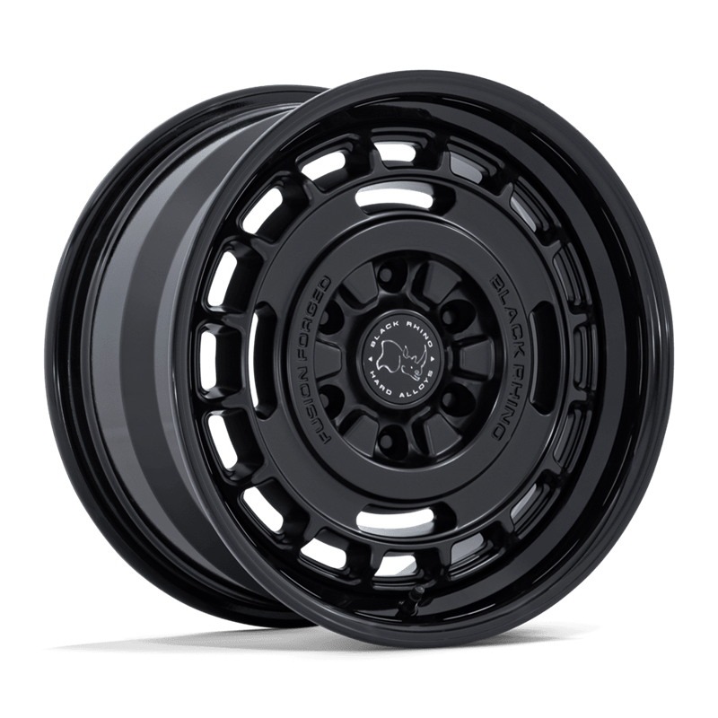 Black Rhino Hard Alloys | BR600 VAGABOND 17x8.5 ET25 - MATTE BLACK W/ GLOSS BLACK LIP