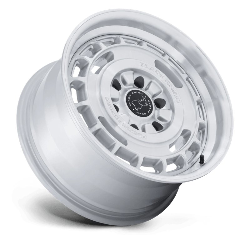 Black Rhino Hard Alloys | BR600 VAGABOND 17x8 ET32 - GLOSS SILVER W/ MACHINED FACE