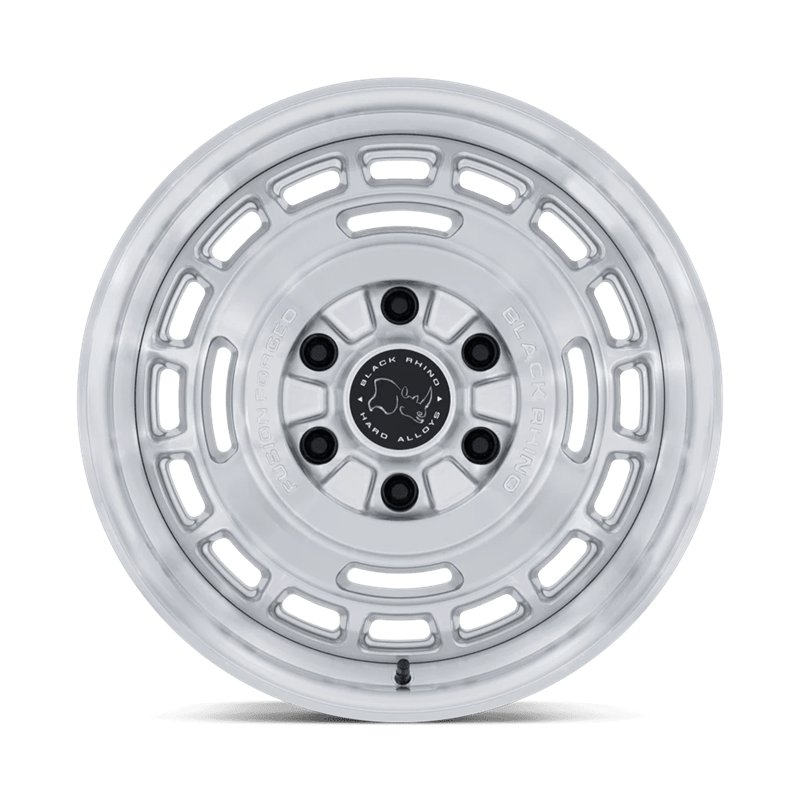 Black Rhino Hard Alloys | BR600 VAGABOND 17x8.5 ET0 - GLOSS SILVER W/ MACHINED FACE