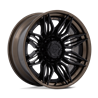 Fuel Off-Road | FC404 MUTINY 22x10 ET0 - MATTE BLACK W GLOSS BRONZE LIP
