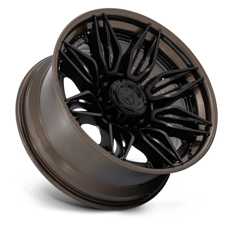 Fuel Off-Road | FC404 MUTINY 22x10 ET0 - MATTE BLACK W GLOSS BRONZE LIP