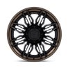 Fuel Off-Road | FC404 MUTINY 22x10 ET-18 - MATTE BLACK W GLOSS BRONZE LIP