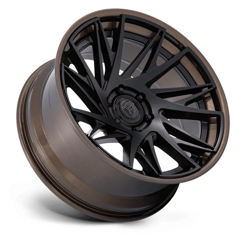 Fuel Off-Road | FC405 DYNAMO 22x10 ET-18 - MATTE BLACK W/ G-BRONZE LIP