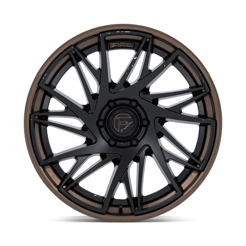 Fuel Off-Road | FC405 DYNAMO 22x10 ET-18 - MATTE BLACK W/ G-BRONZE LIP