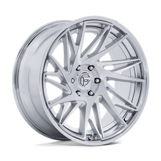 Fuel Off-Road | FC405 DYNAMO 20x9 ET1 - GLOSS SILVER BRUSHED W/ CHR-LP