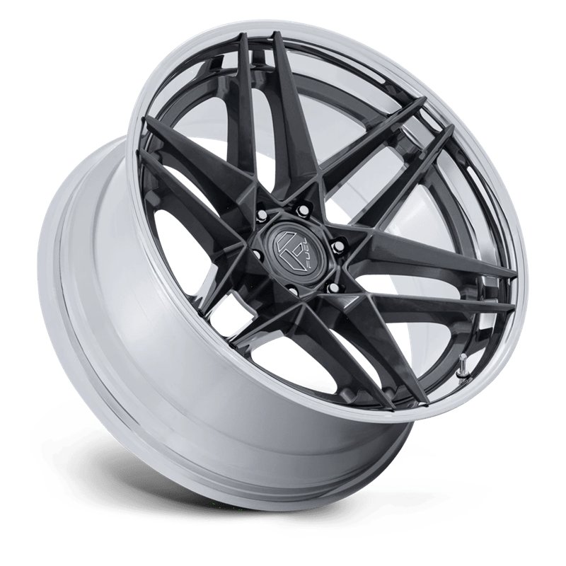 Fuel Off-Road | FC408 FLIGHT 20x9 ET1 - GLOSS GUNMETAL W/ CHROME LIP