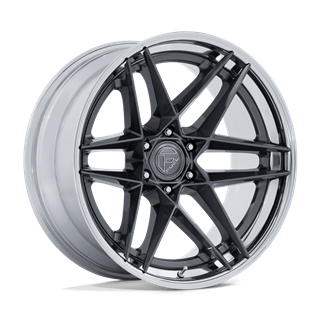 Fuel Off-Road | FC408 FLIGHT 22x10 ET-18 - GLOSS GUNMETAL W/ CHROME LIP