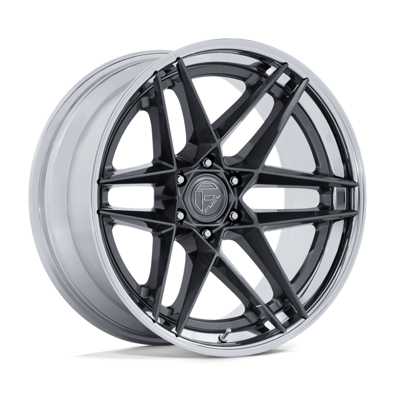 Fuel Off-Road | FC408 FLIGHT 22x9.5 ET20 - GLOSS GUNMETAL W/ CHROME LIP