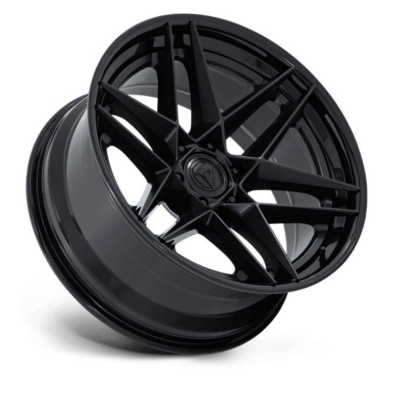 Fuel Off-Road | FC408 FLIGHT 20x9 ET1 - MATTE BLACK W/ GLOSS BLACK LIP