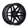 Fuel Off-Road | FC408 FLIGHT 22x10 ET-18 - MATTE BLACK W/ GLOSS BLACK LIP