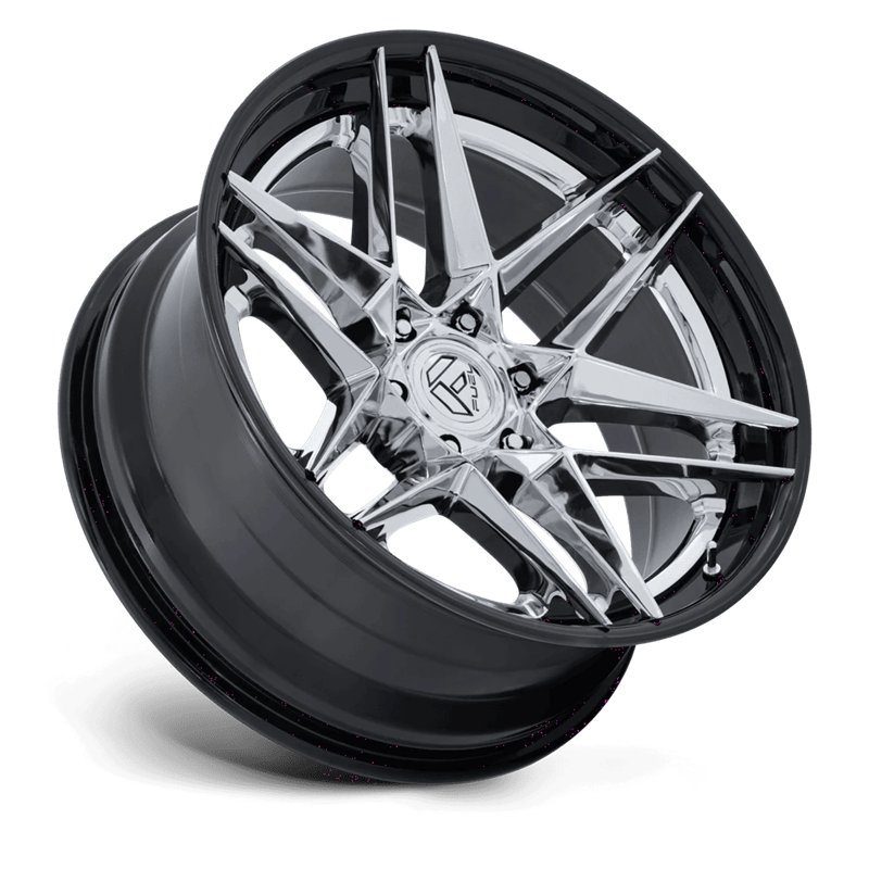 Fuel Off-Road | FC408 FLIGHT 20x10 ET-18 - CHROME W/ GLOSS BLACK LIP