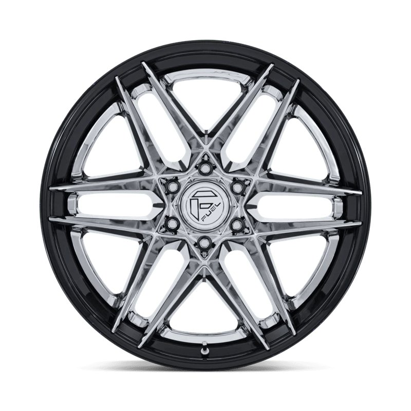 Fuel Off-Road | FC408 FLIGHT 20x10 ET-18 - CHROME W/ GLOSS BLACK LIP