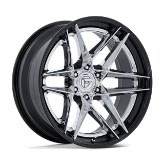 Fuel Off-Road | FC408 FLIGHT 20x9 ET1 - CHROME W/ GLOSS BLACK LIP