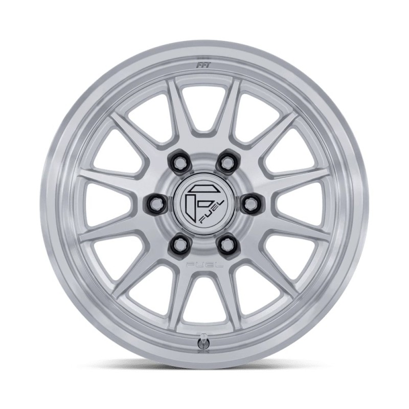 Fuel Off-Road | FC902 SPUR 17x9 ET-12 - GLOSS SILVER W/ MACHINED FACE
