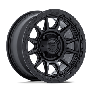 Fuel Off-Road | FV866 PISTON UTV 15x7 ET38 - MATTE BLACK W/ GLOSS BLACK LIP