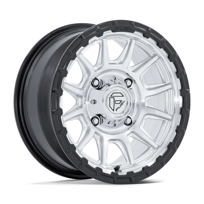 Fuel Off-Road | FV866 PISTON UTV 15x7 ET38 - HYPER SILVER MACH-FC M-BLK LIP