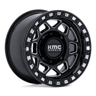 KMC | KS241 TORX UTV BEADLOCK 15x7 ET38 - GLOSS BLACK MILLED