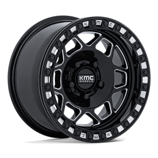 KMC | KS241 TORX UTV BEADLOCK 15x8 ET0 - GLOSS BLACK MILLED