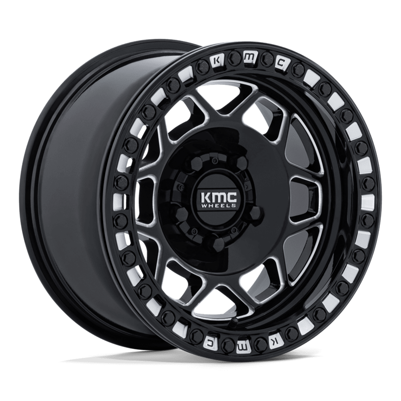 KMC | KS241 TORX UTV BEADLOCK 15x8 ET0 - GLOSS BLACK MILLED