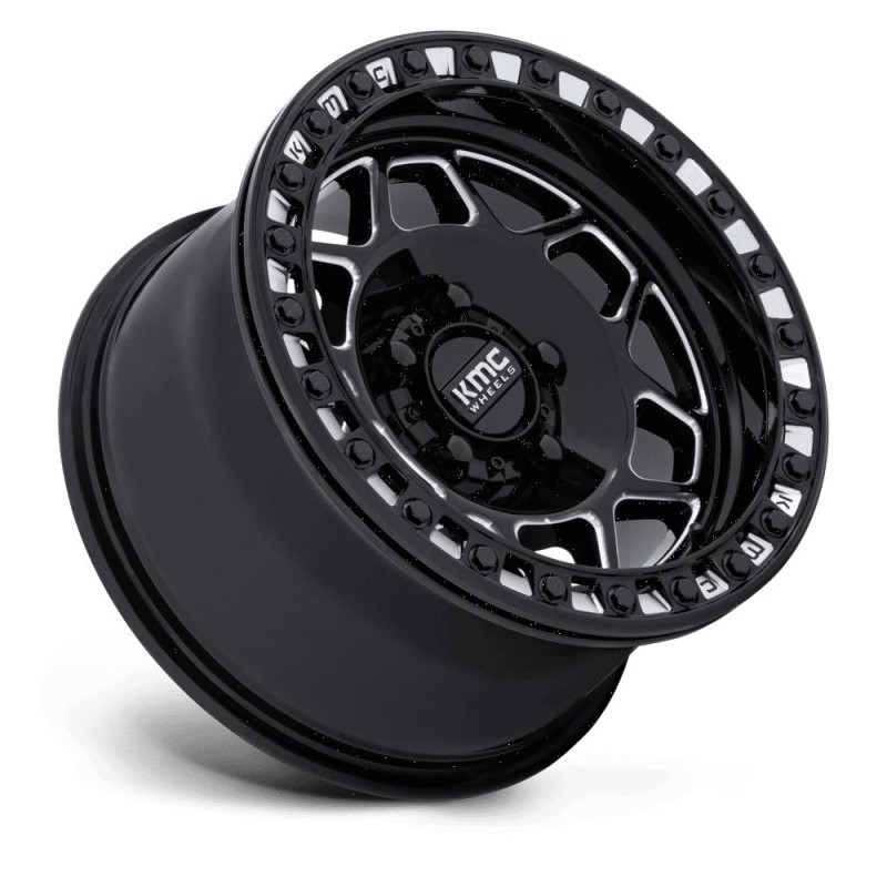 KMC | KS241 TORX UTV BEADLOCK 15x8 ET0 - GLOSS BLACK MILLED