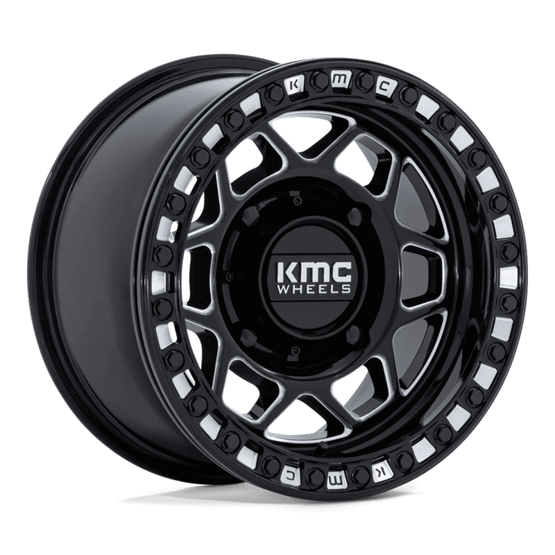 KMC | KS241 TORX UTV BEADLOCK 15x8 ET0 - GLOSS BLACK MILLED