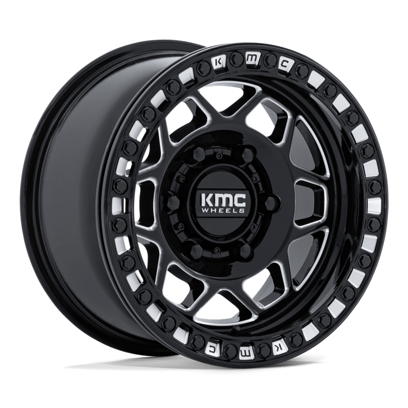 KMC | KS241 TORX UTV BEADLOCK 15x8 ET0 - GLOSS BLACK MILLED