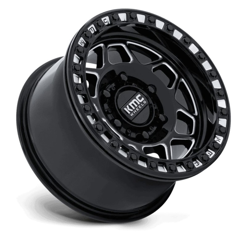 KMC | KS241 TORX UTV BEADLOCK 15x8 ET0 - GLOSS BLACK MILLED