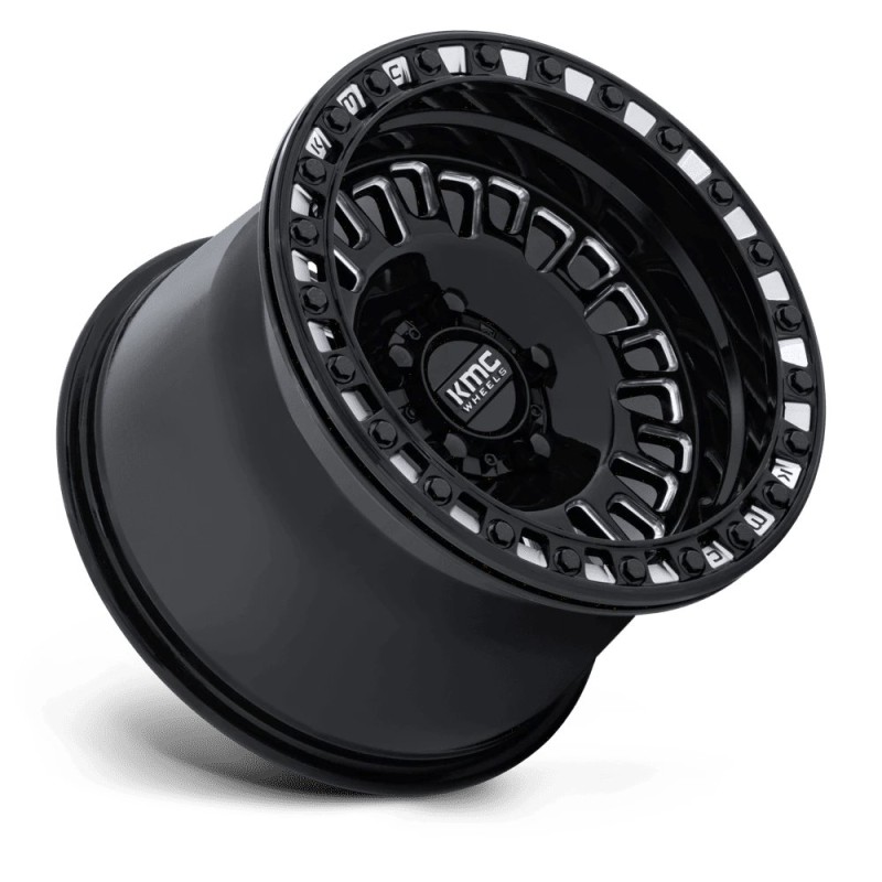 KMC | KS242 AZTEC UTV BEADLOCK 15x10 ET0 - GLOSS BLACK MILLED