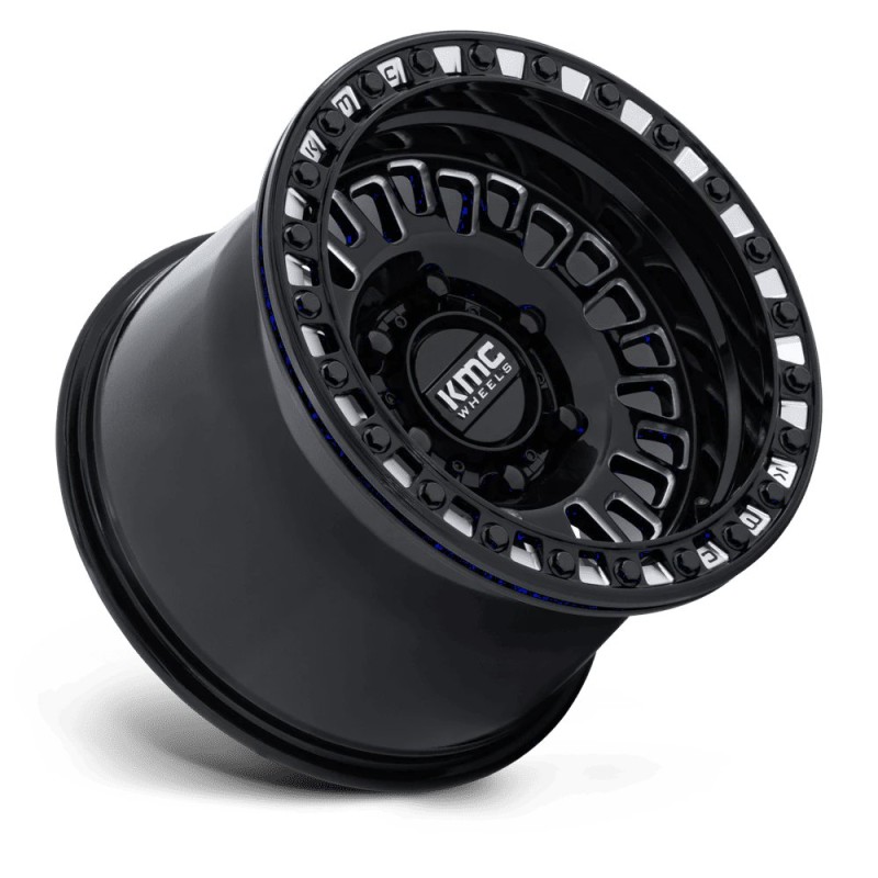 KMC | KS242 AZTEC UTV BEADLOCK 15x8 ET0 - GLOSS BLACK MILLED
