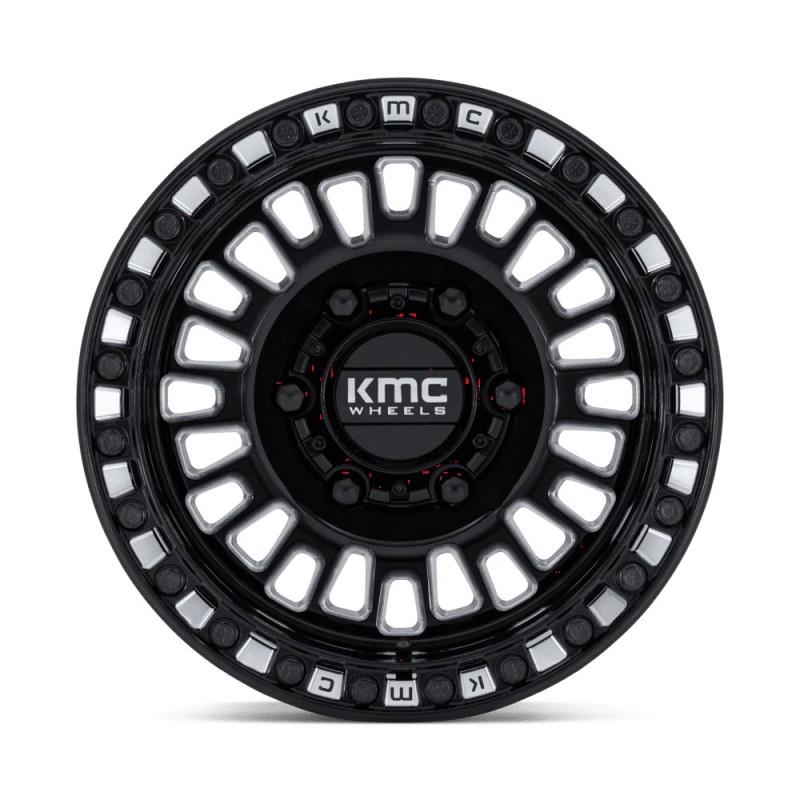 KMC | KS242 AZTEC UTV BEADLOCK 15x8 ET0 - GLOSS BLACK MILLED
