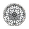 MSA Offroad | MA53 BOLO UTV BEADLOCK 15x7 ET38 - GLOSS SILVER W/ MACHINED FACE
