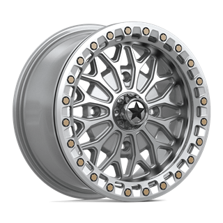 MSA Offroad | MA53 BOLO UTV BEADLOCK 15x7 ET38 - GLOSS SILVER W/ MACHINED FACE