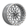 MSA Offroad | MA53 BOLO UTV BEADLOCK 18x7 ET10 - GLOSS SILVER W/ MACHINED FACE